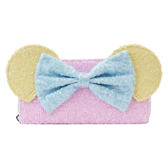 Loungefly LE Minnie Mouse Pastel Sequin Bundle Bag, Wallet, & Cardholder - NEW main image 14